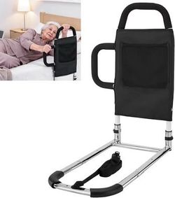 2026 Upgraded ASTM Approved Bed Assist Rail Adjustable 400 LBS  Anti-Slip Handle & Storage Pocket
