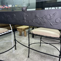 Wrought Iron w / Beveled Glass Top