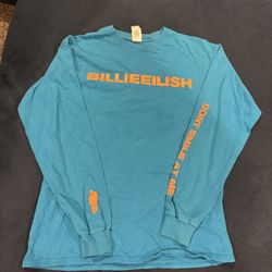 Billie Eilish Blue Long Sleeve Size Medium 