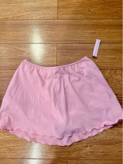 Pink Mini Skirt with Scalloped Hem