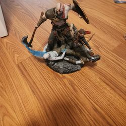 Kratos And Atreus Statue Mason Stone Edition RARE
