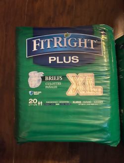5 packs of Fit right plus - 3 packs of Super Underpads