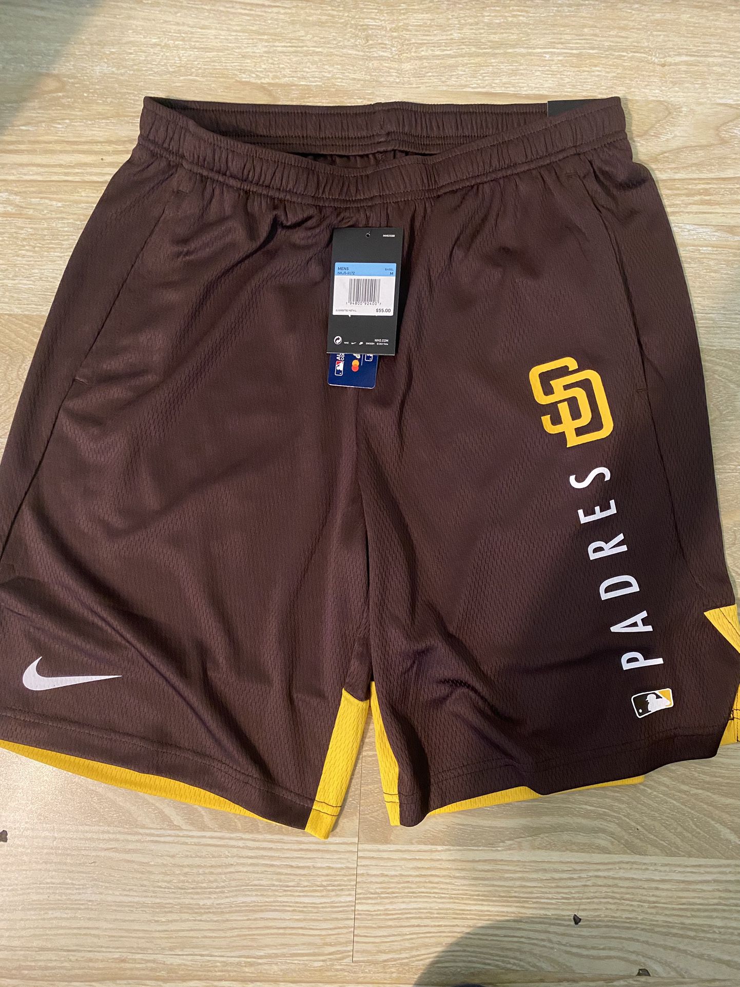 NWT Nike San Diego Padres Authentic Collection Training Performance Shorts Sz M
