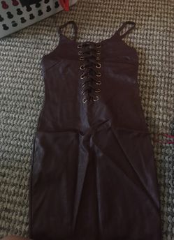 Leather dress