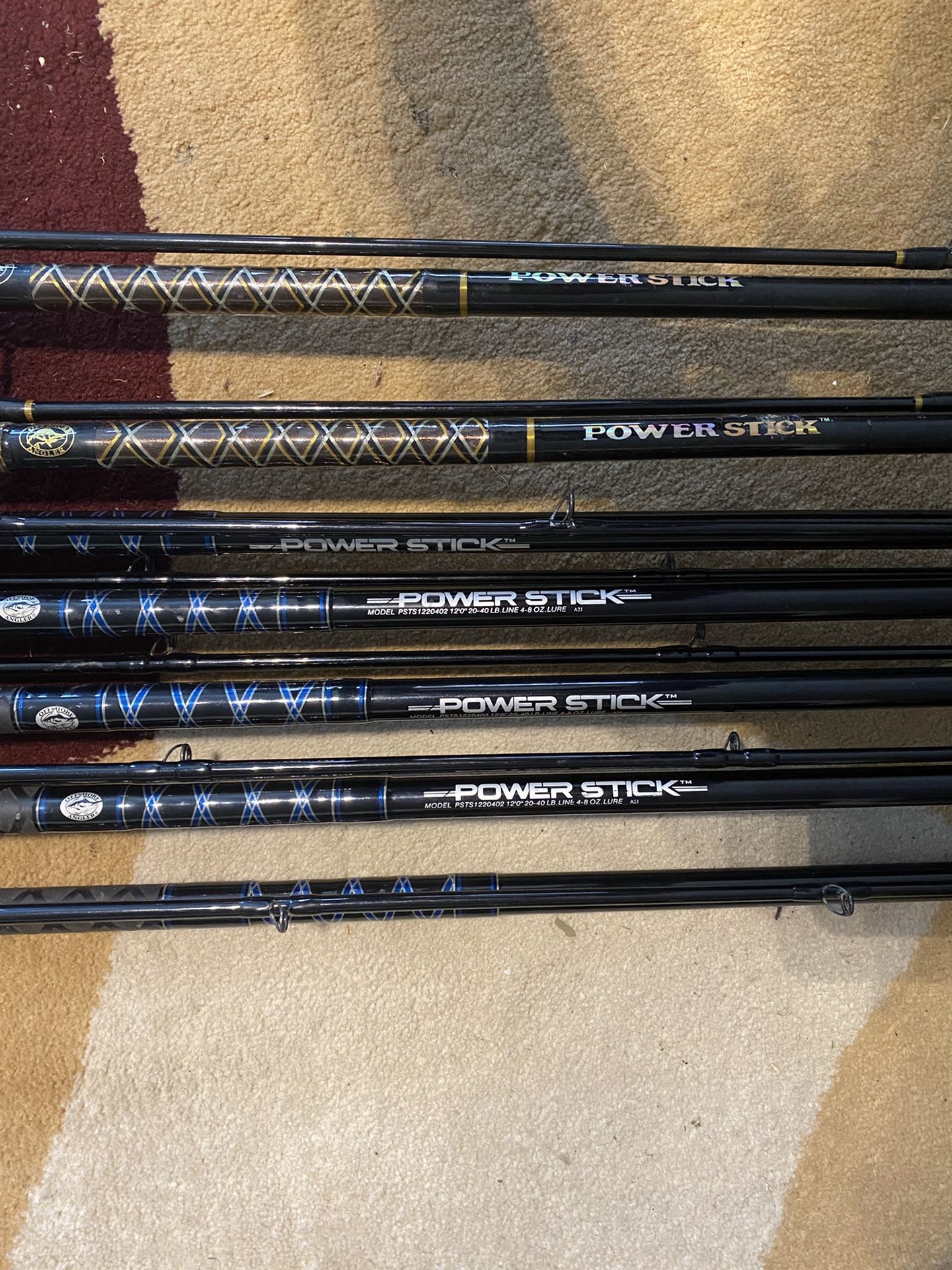 12 Ft Offshore Angler “powerstick” Rods ( 7 Of Them)