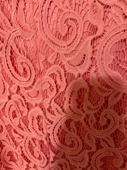 Peach Lace Top New With short sleeves