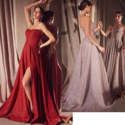 New With Tags Glittery A-Line Long Formal Dress & Prom Dress $130