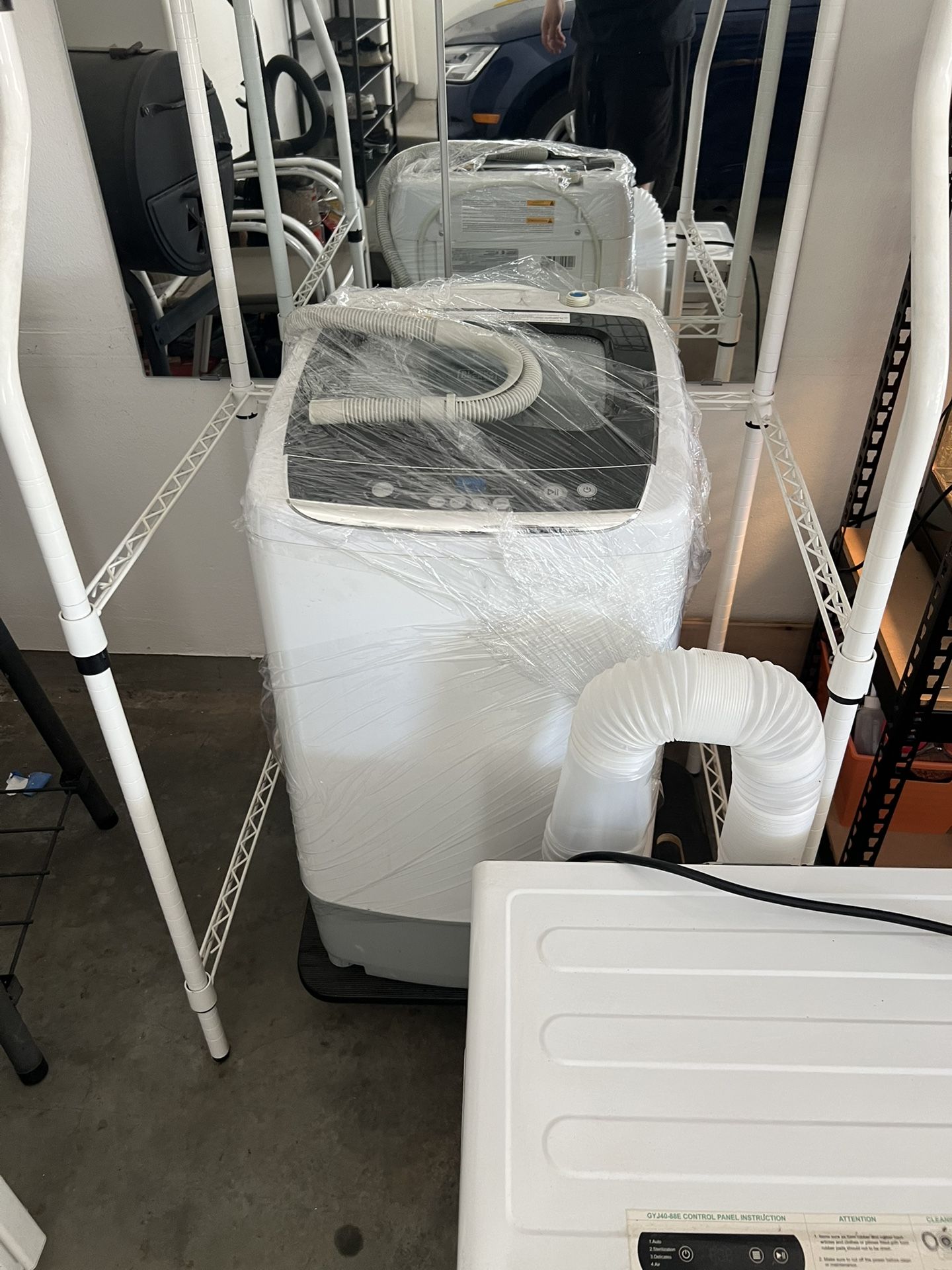 Portable Washer + Clothes Dryer + Rack