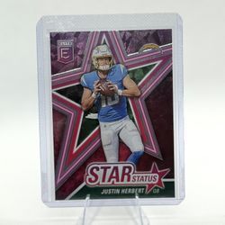 Justin Herbert Elite Stars Status Card 