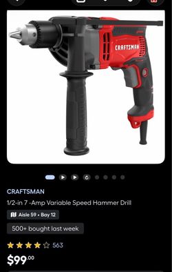 Craftsman 1/2” Corded Hammer Drill
