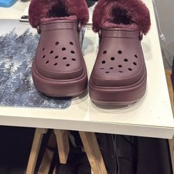 Purple Platform Crocs