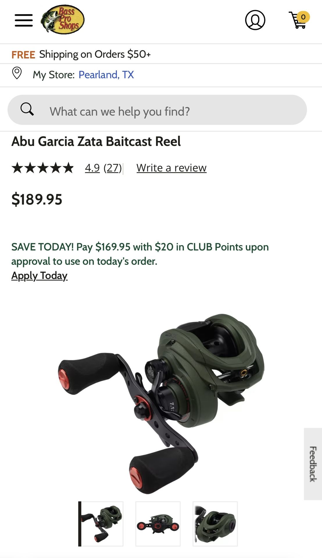 Abu Garcia Zata Baitcast Reel - ZATA-HS-L