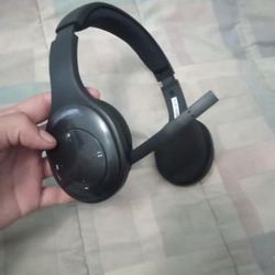 Logi tech gaming headset with mouthpiece and USB charger