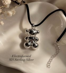 TOUS-Inspired Bear Necklace – 925 Sterling Silver