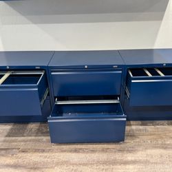 Lockable Filing Cabinets - Navy blue
