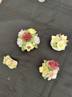 Porcelain Flower Figurines