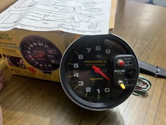GAUGE, TACHOMETER, 5", 11K RPM, PEDESTAL W/PEAK MEMORY, PRO-COMP - 6811