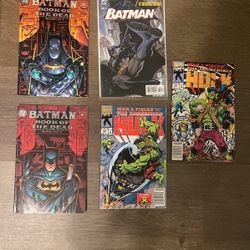 comic books Batman and Hulk