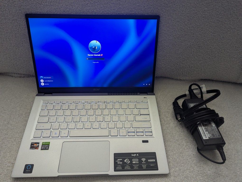 RTX Gaming Laptop - Acer swift X w/charger. Trade/sell
