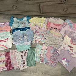Girls Size 5/6/7 Pajama Clothing Bundle 
