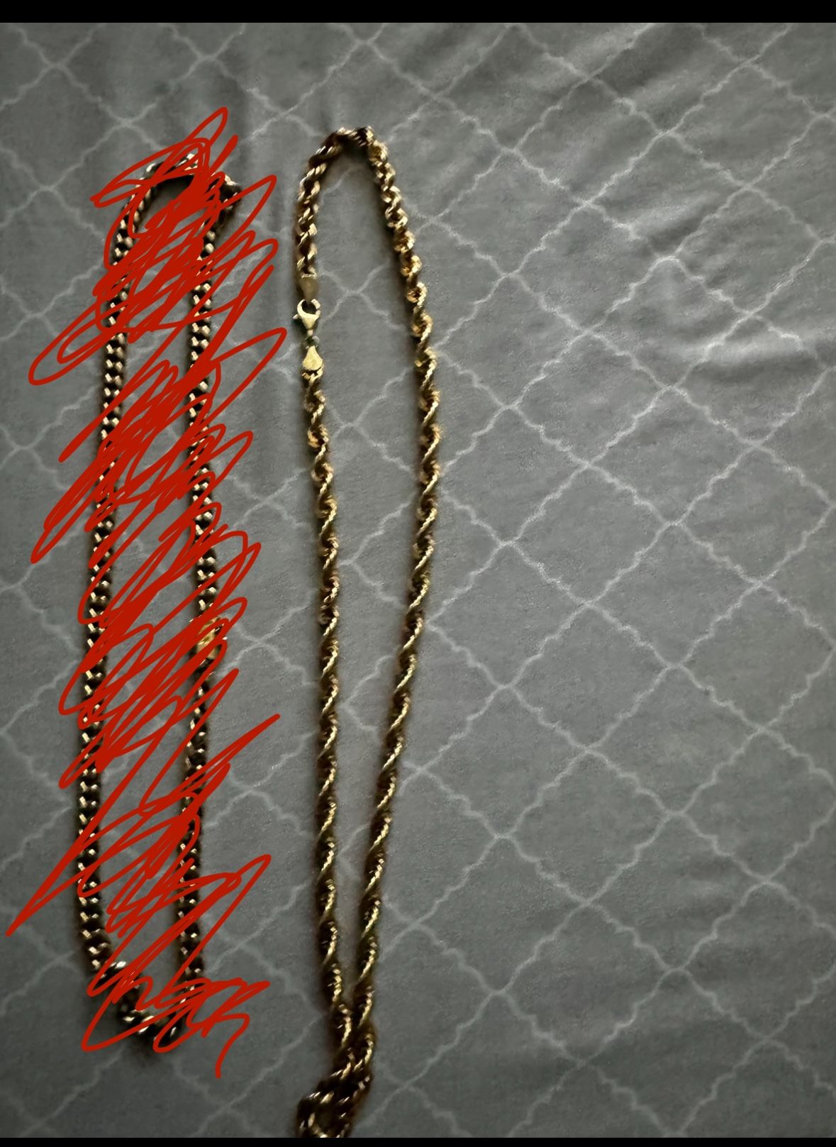 10k Gold Rope Chain 24" 7-8mm