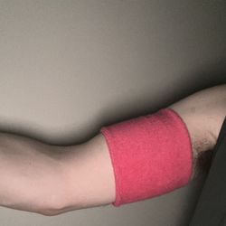 Cotton Terry Cloth Arm/Bicep Band Pink wristband