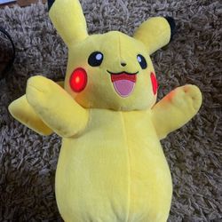 Pokemon Talking Light Up Pikachu Plush WCT Wicked Cool Toy Stuffed Animal 2018