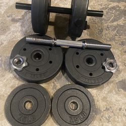 Adjustable Dumbbell handle With Weight Plates 