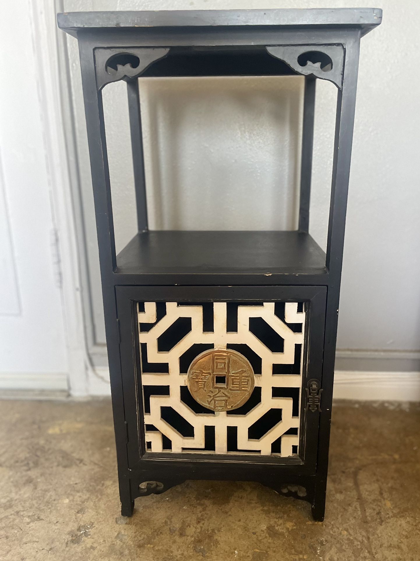 Unique Vintage Asian Inspired Side Table