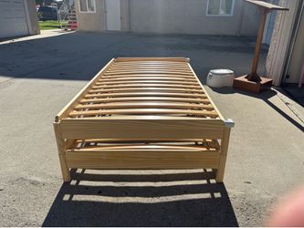 IKEA UTÅKER Stackable bed with 2 mattresses, pine/Ågotnes firm, Twin