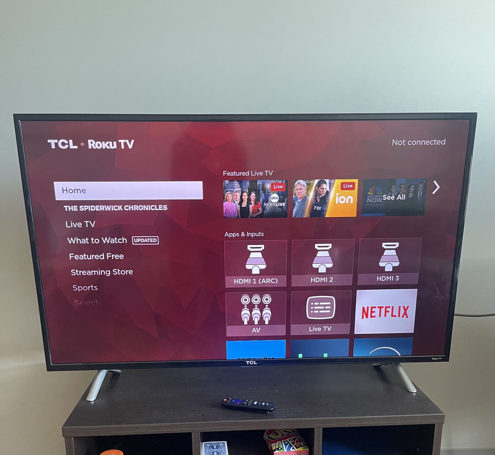 TCL 49” 4K UHD HDR ROKU SMART TV
