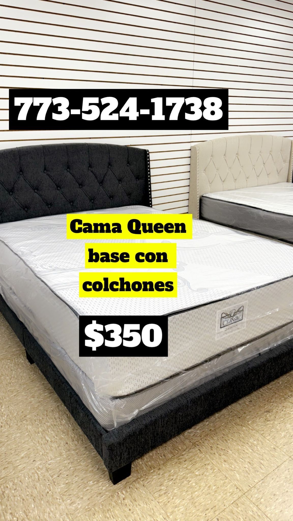 Queen Bed Headboard Frame With Matters And Box Spring All Included Brand New In Box π¦ Available In All Sizes Yes We Deliver