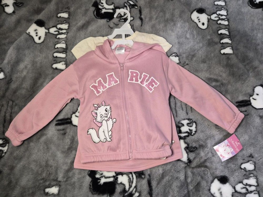 3T Sassy Aristocats Marie Skirt, Shirt & Hoodie Set - New