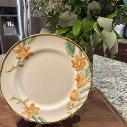 Vintage Metlox Pottery Poppy Trail Autumn Bloom  Dinner Plate 9.5" Set Of 4