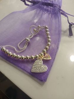 Silver slider bracelet