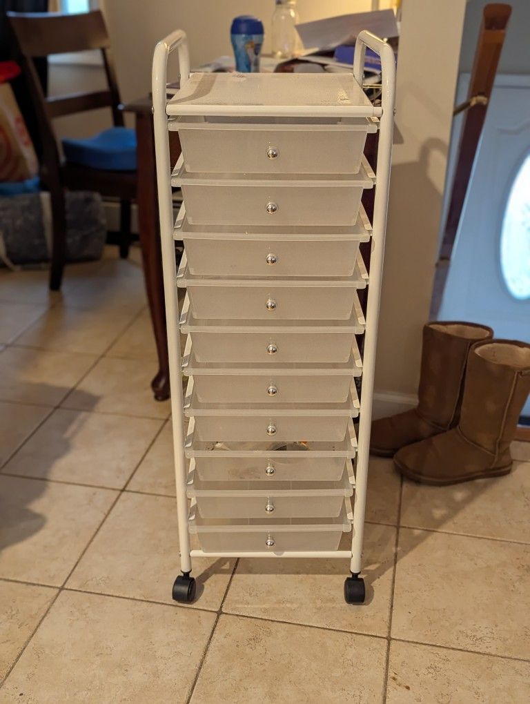 10 Drawer Craft Storage Cart 