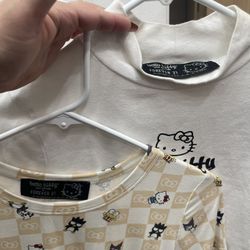 Limited Edition Hello Kitty Forever 21 Tee Shirt & Body Suit Size Medium 