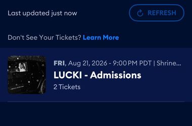 Lucki Shrine Concert Tickets August 21