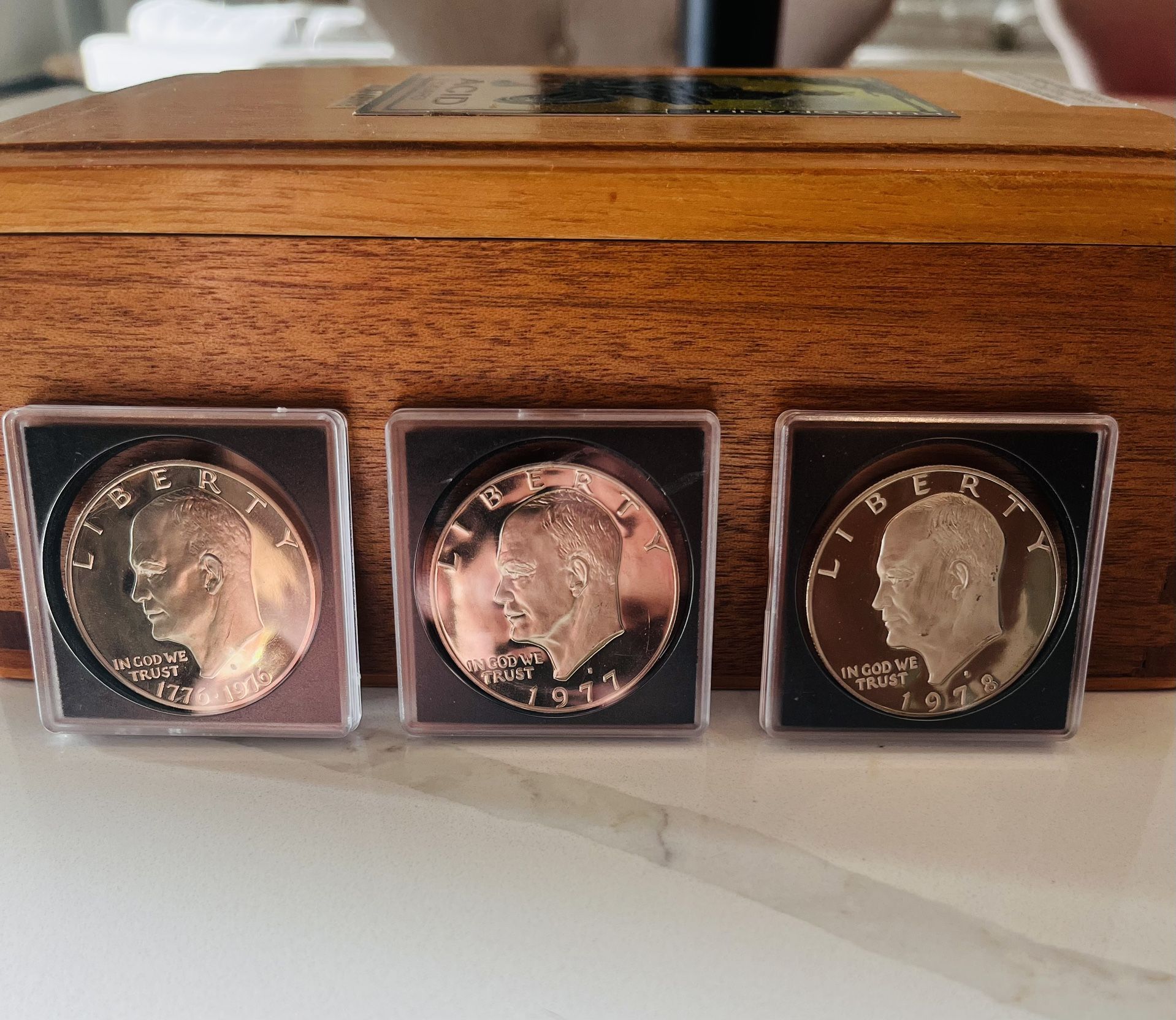 Coins - Three Proof Eisenhower Dollars (76-78 S)