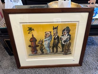 Curt Frankenstein "The Slow-Poke" Hand-Colored Etching Signed