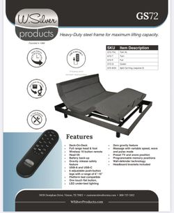 Power Adjustable Bed Frames With Cooling Mattress 