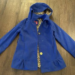 Girls Blue Pea Coat Jacket Size 6 By Pink Platinum #6