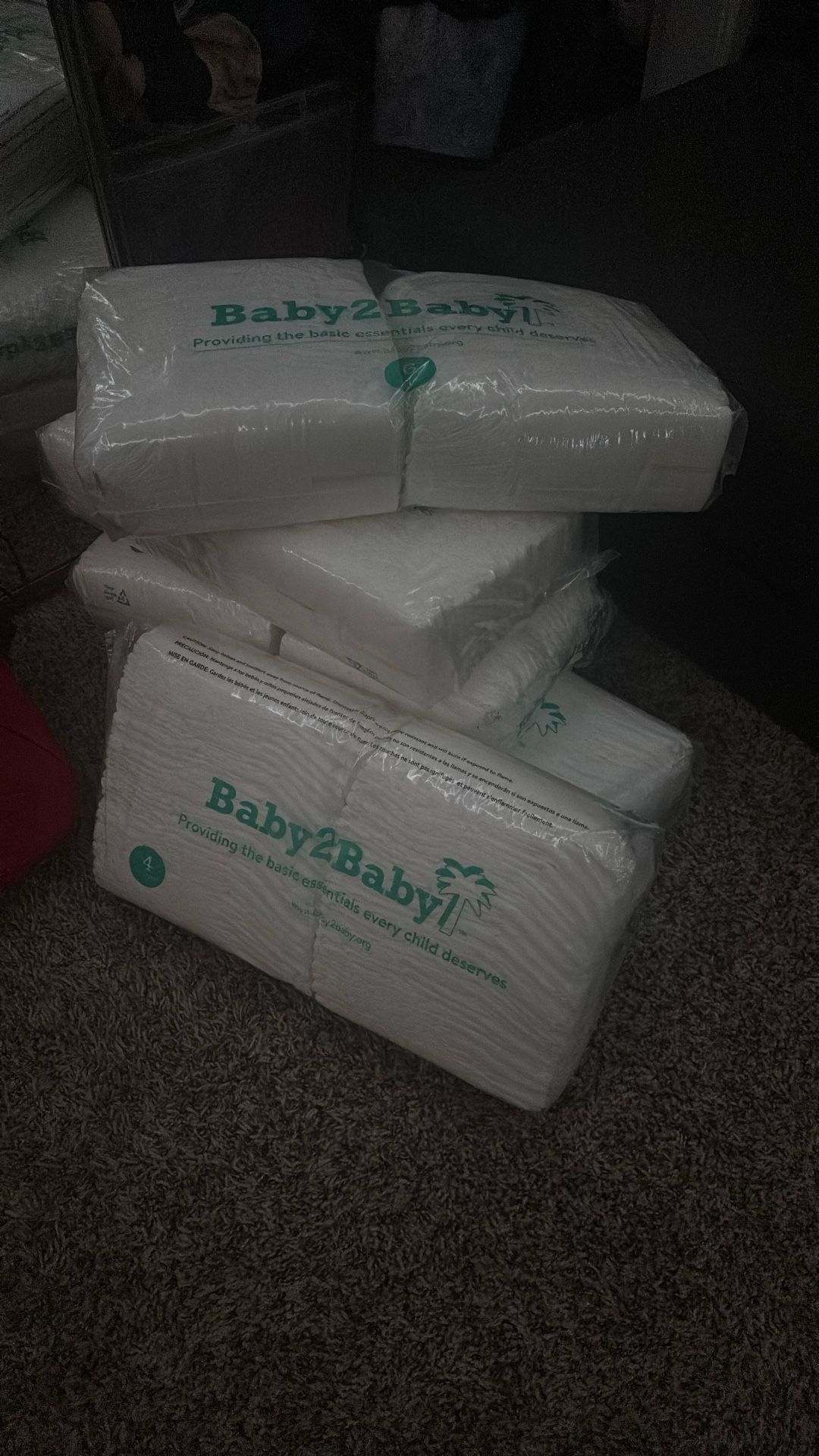 Size 4 Diaper 3 Packs & Size 6 Diapers 2 Packs