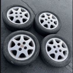 4 — 195/55r15  4x4.5 4x114.3 Stock Nissan Sentra Honda Accord Versa Lancer  Enkei Wheels Rims Tires!!!