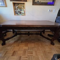 Carved Mahogany Table