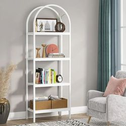 New 70.87" 4-Tier Open Bookshelf Industrial Wood Bookcase Storage Shelves with Metal Frame
