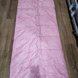 Pink sleeping bag