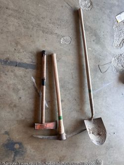 Axe, Mattock, and Shovel Tool Set