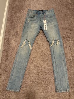 Blue purple jeans