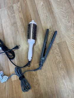 K&K Hot Air Brush + B Logo Flat Iron (Set of 2)